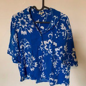 Bellerose blue Hawaiian cotton blouse